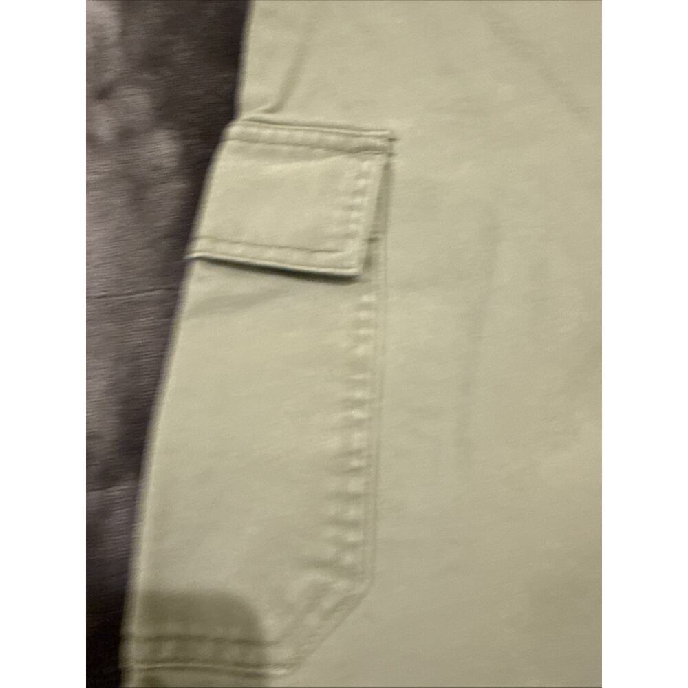 Women's Cherokee Cargo Cropped Light Green Khaki Cotton Pants Size 10 - Picture 4 of 10